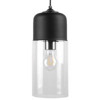 HÄNGELEUCHTE Purus 13/13/126 cm - Schwarz, Glas (13/13/126cm) - Beliani