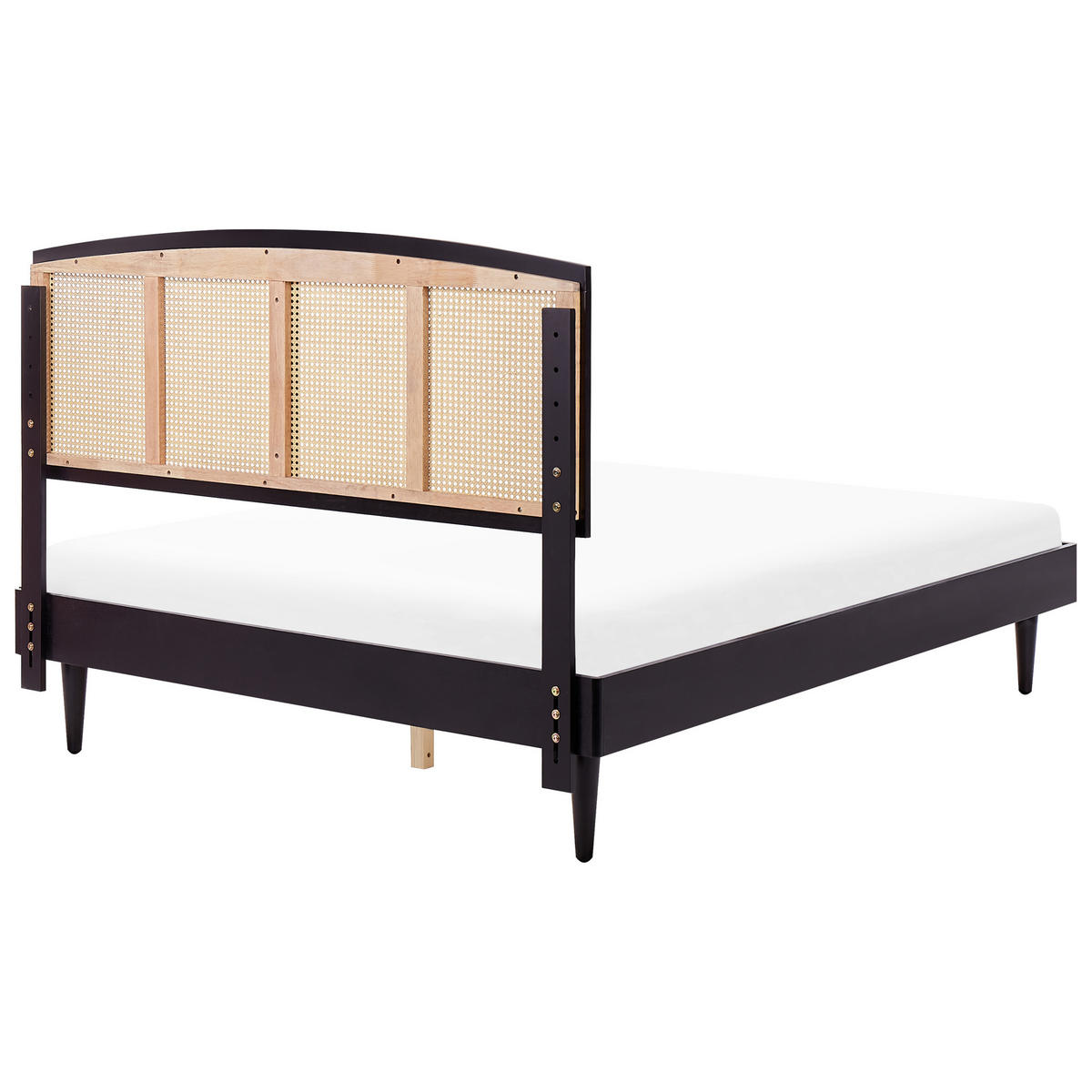 BETT mit Lattenrost 160x200 cm Schwarz Varzy - Schwarz, Holz (160/200cm) - Beliani