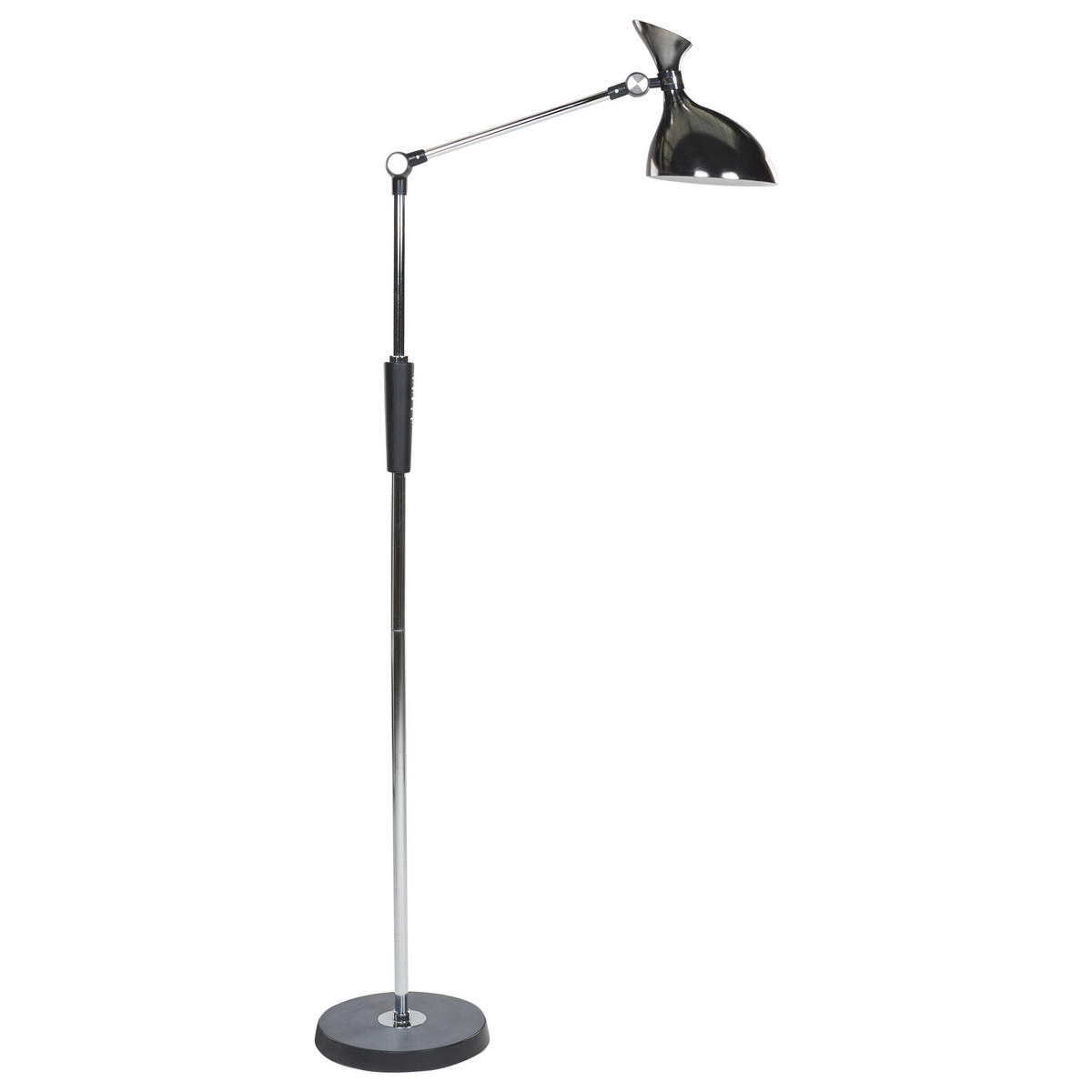 STEHLAMPE Andromeda 26/52/169 cm - Silberfarben, Kunststoff (26/52/169cm) - Beliani