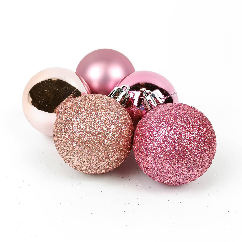 Atmosphera Createur d´interieur Weihnachtskugeln Rosa 5x6.2x5 cm
