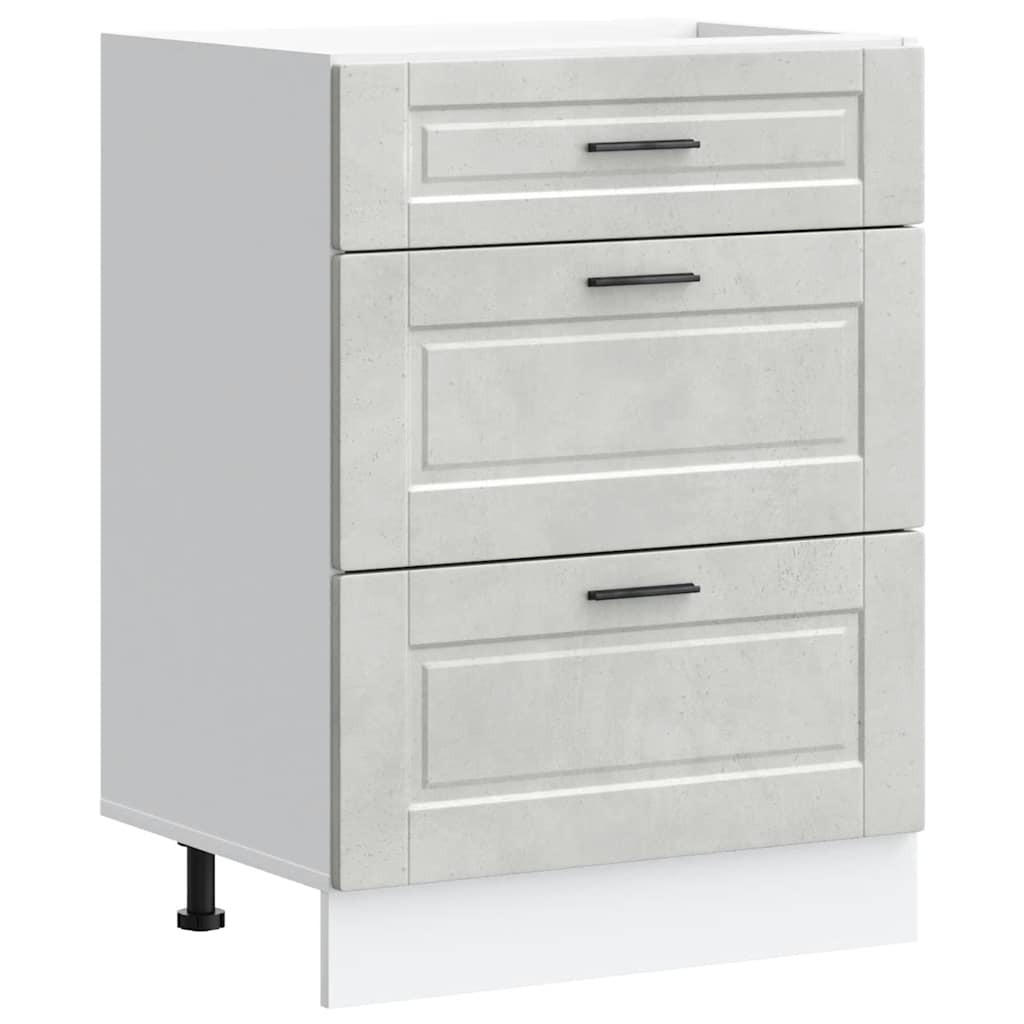 vidaXL Küchenunterschrank Grau 46x81.5x60 cm