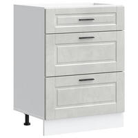 KÜCHENUNTERSCHRANK Porto Betongrau Holzwerkstoff - Grau, Holzwerkstoff (46/81.5/60cm) - vidaXL