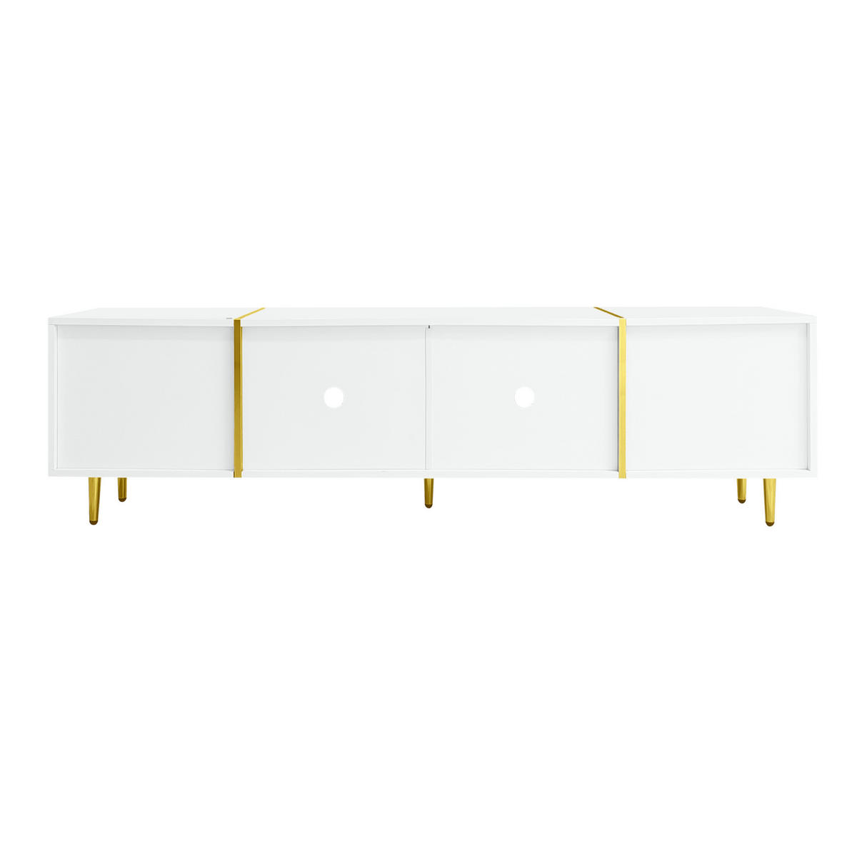WOHNZIMMER-SET TV-Schrank und Couchtisch Hochglanz Weiß 2-tlg. - Weiß, Holzwerkstoff (60/41.5/100cm) - Beauniv