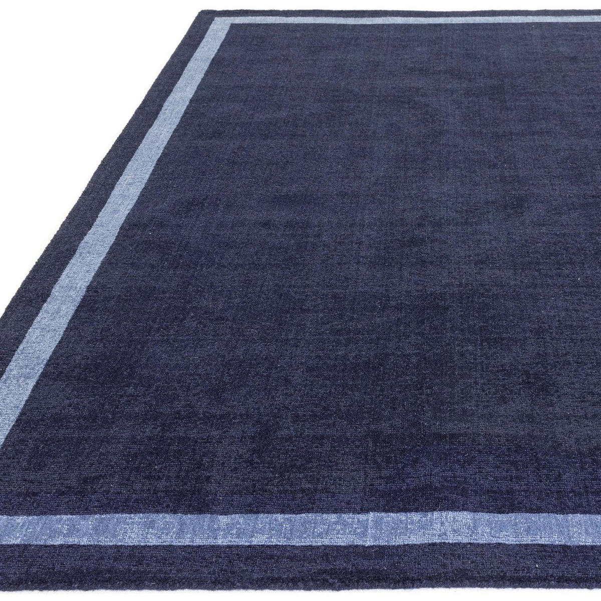 TEPPICH modern Wolle BILA Blau 120 x 170 cm - Blau, Naturmaterialien (120/170cm) - Novatrend