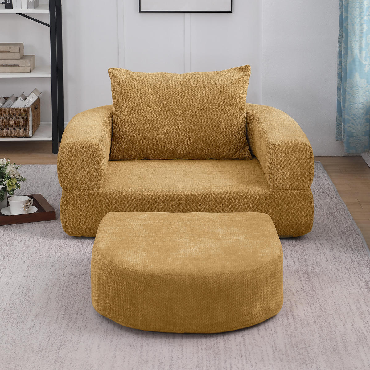 SCHLAFSESSEL DE-35081 faltbar Gelb - Gelb, Textil (90/41/101cm) - ComfortXL