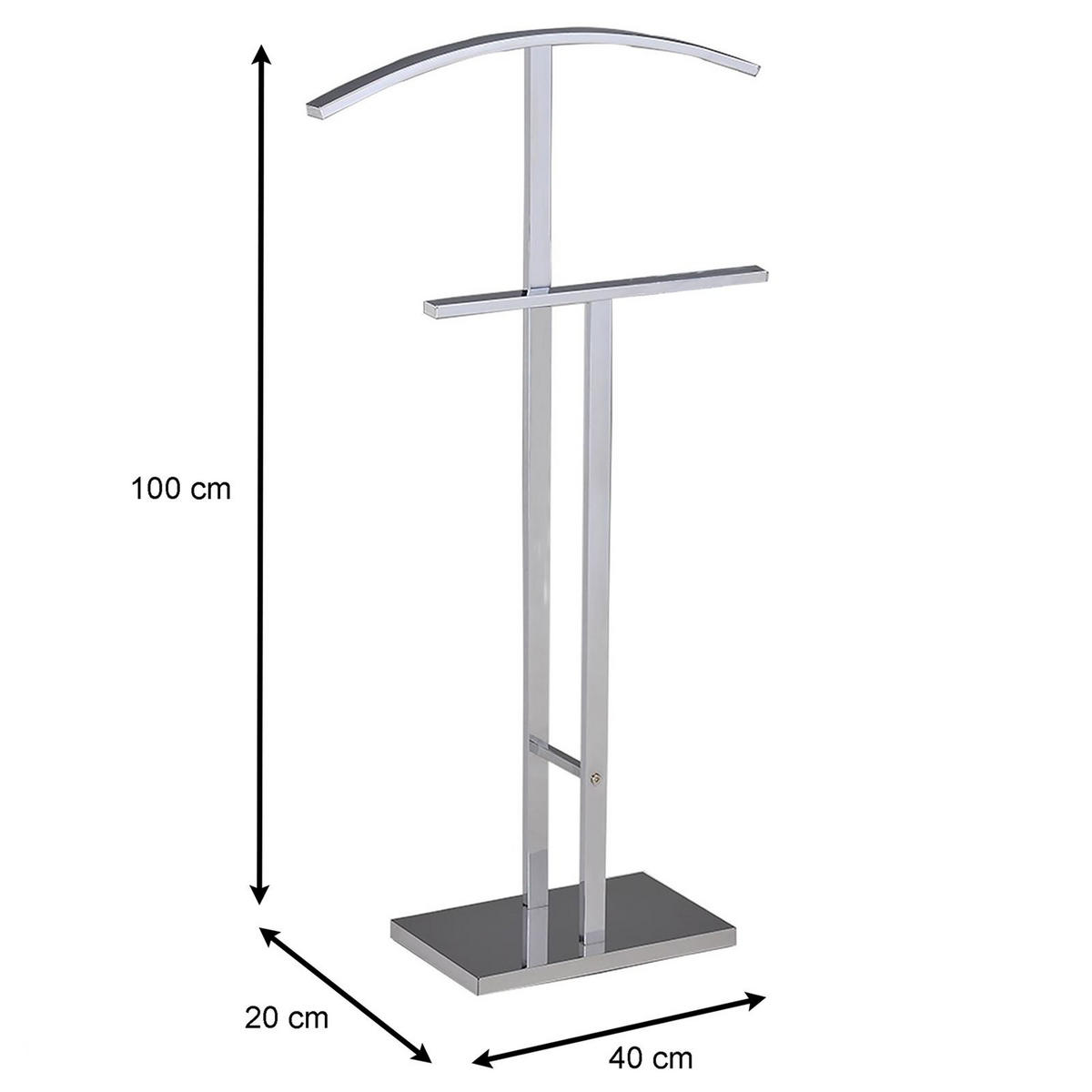 HERRENDIENER SCOTT - Chromfarben, Metall (40/100/20cm) - IDIMEX