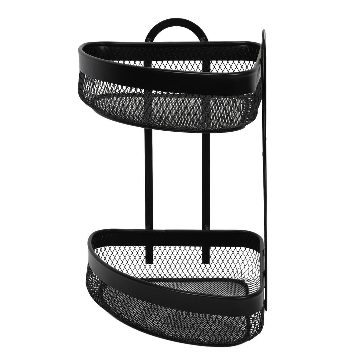 ECKREGAL 2 Ablagen 23/23/33,5 cm - Schwarz, Metall (23/33.5/23cm) - 5five Simply Smart