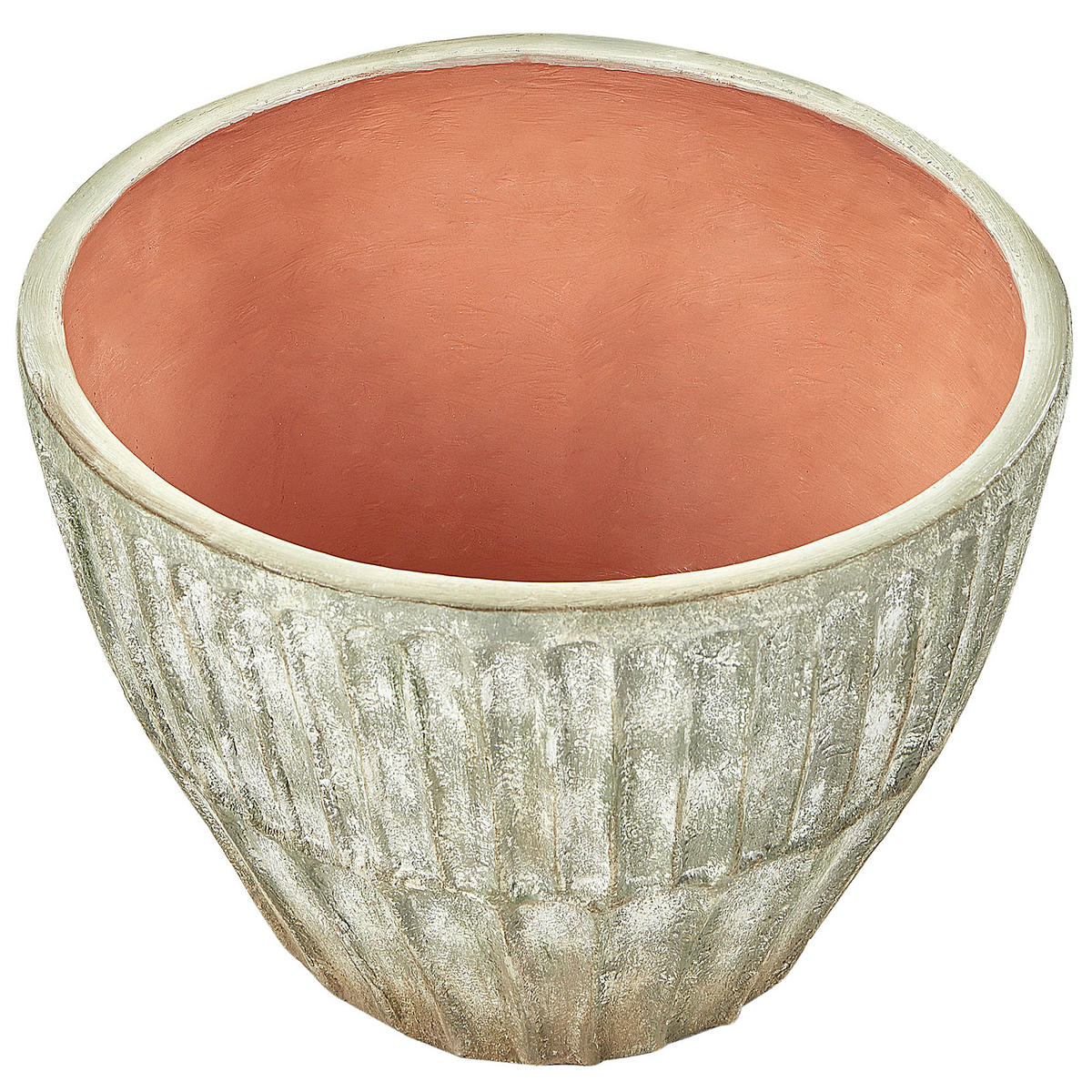 BLUMENTOPF Grün Nyssa - Grün, Naturmaterialien (38cm) - Beliani