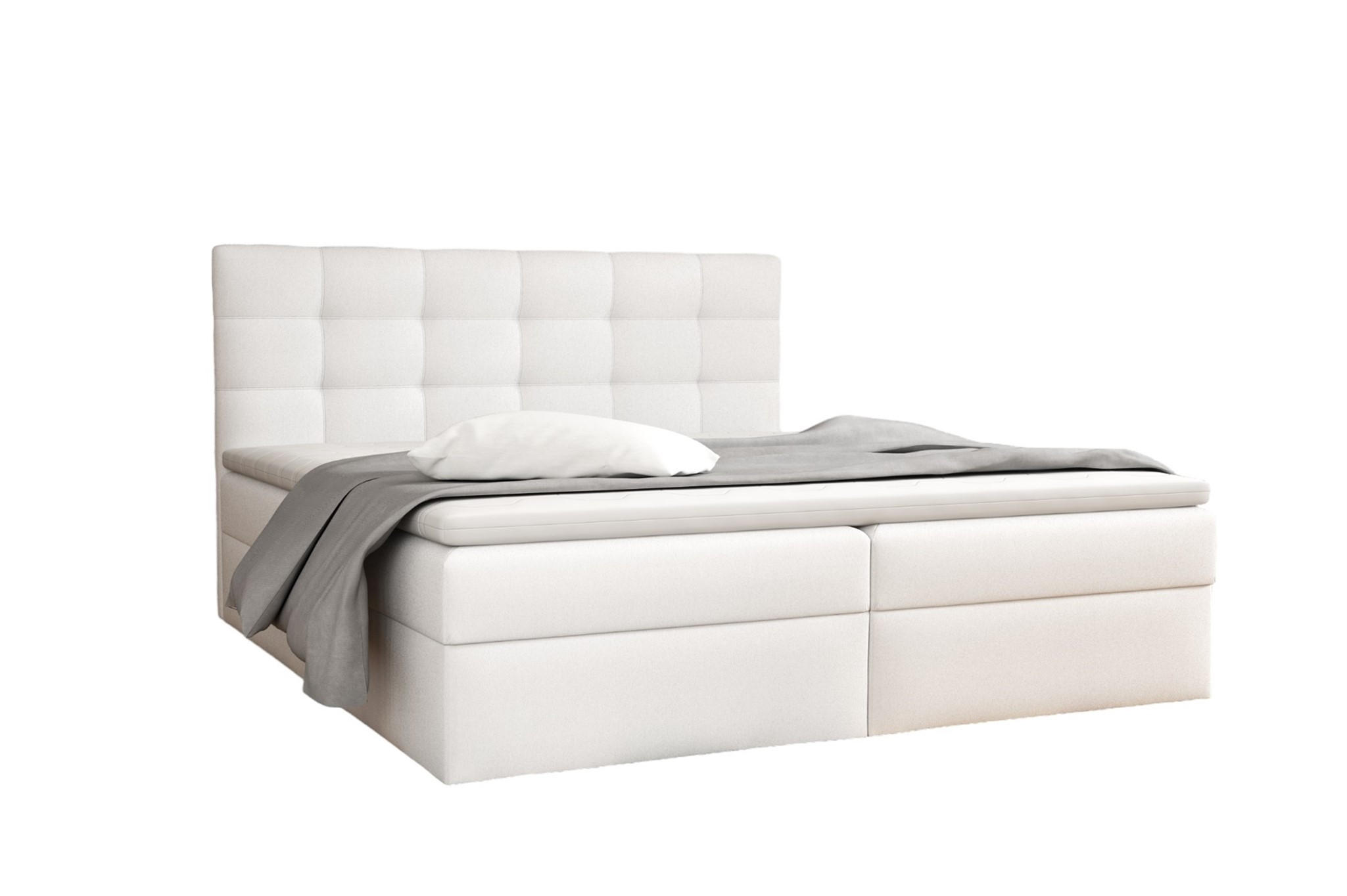BOXBETT Doriano In Kunstleder Soft - Weiß, Holzwerkstoff/Textil (120/200cm) - Fun Möbel