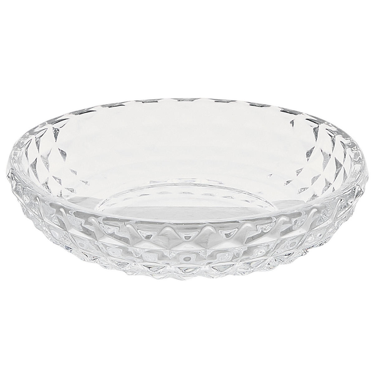BADEZIMMER Set 4-teilig Glas transparent Tapia - Transparent/Silberfarben, Glas (11/20/9cm) - Beliani