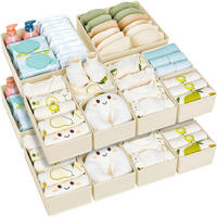 SCHUBLADEN Organizer 15-teiliges Set aus Stoff in Beige - Beige, Textil (15/9/30cm)