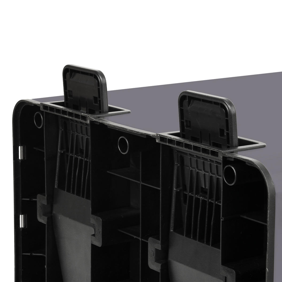 MÜLLTRENNSYSTEM TMH2X30 2x30L 2 Fächer Mülleimer Pulverbeschichteter Stahl Grau - Grau, Metall (47/72/32cm) - SVITA