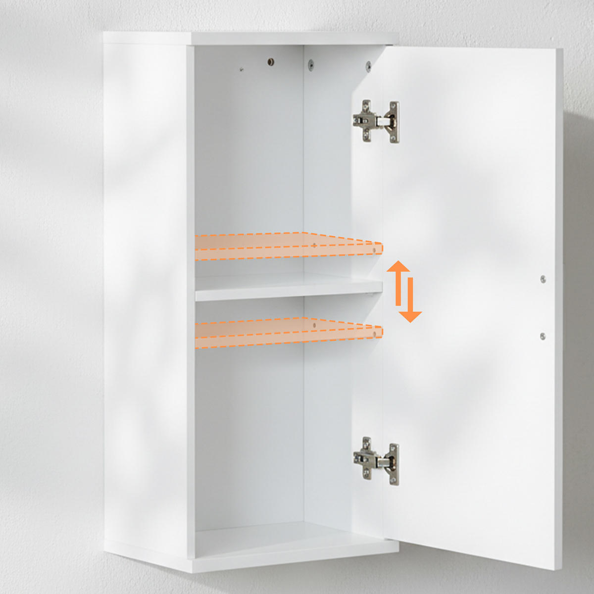 HÄNGESCHRANK - Weiß, Holzwerkstoff (30/62/21cm) - Relaxdays