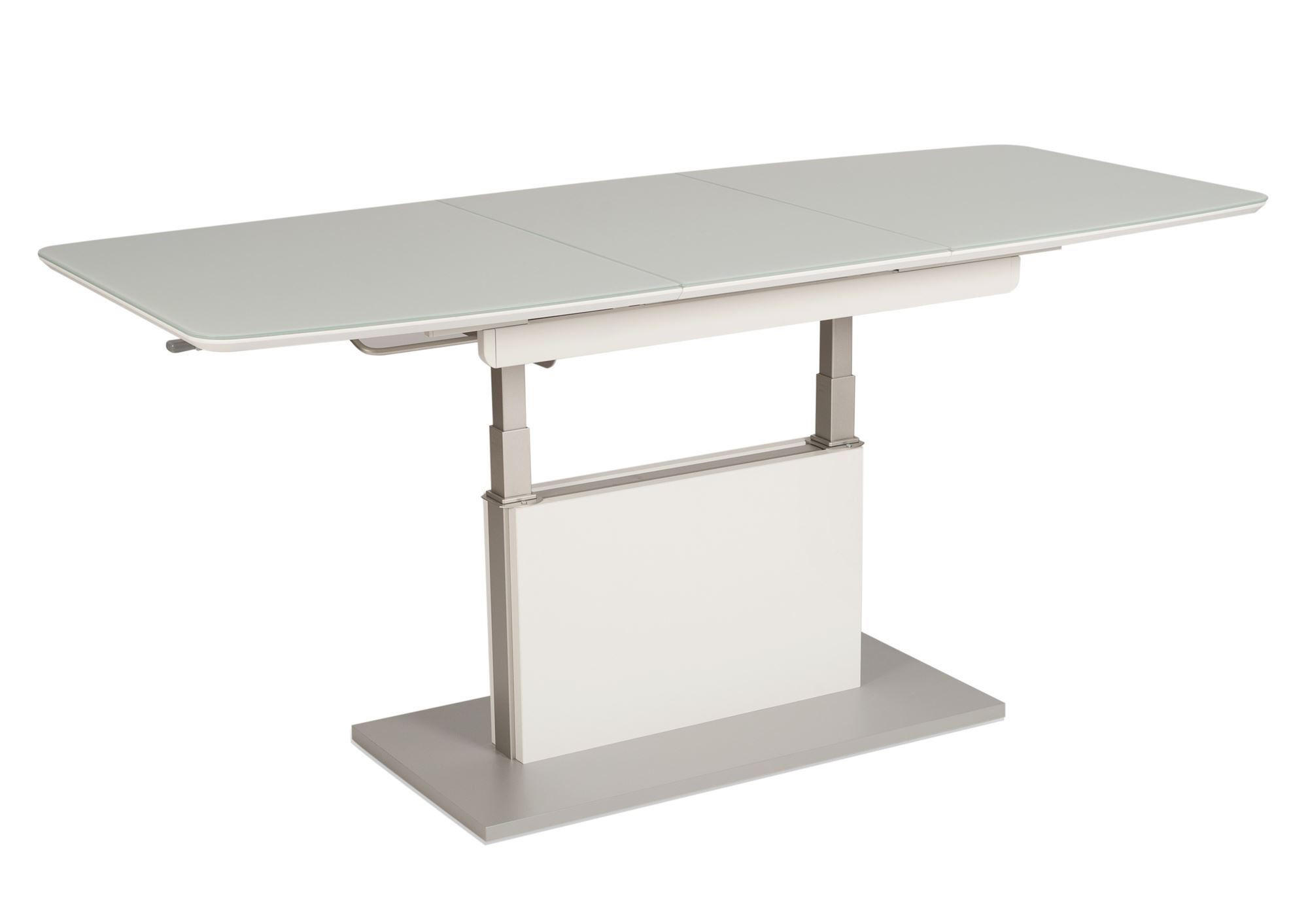 FUNKTIONSTISCH ausziehbar Carey 120(160) x 70 x 55-74 Couchtisch Weiß - Weiß, Holz (120/70/55cm) - 58aufmkessel