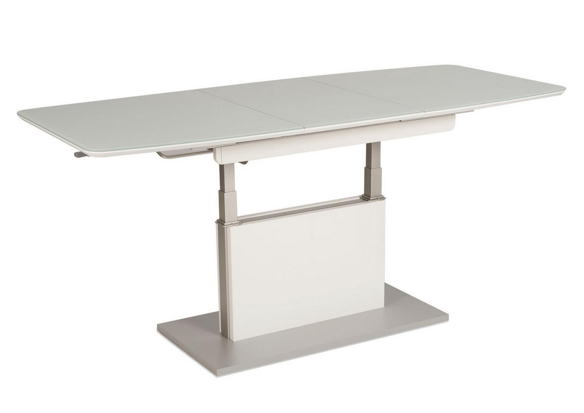 FUNKTIONSTISCH ausziehbar Carey 120(160) x 70 x 55-74 Couchtisch Weiß - Weiß, Holz (120/70/55cm) - 58aufmkessel