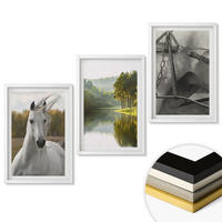 WANDBILDER 3er-Set - 40x60 cm Weißer Rahmen - Natur des Flusses White Horses - Weiß, Kunststoff (40/60cm) - ArtPrintCave