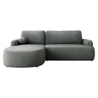 ECKSOFA Loridu, Seite: Links - Schwarz/Graphitfarben, Holz/Kunststoff (250/174cm) - MIRJAN24