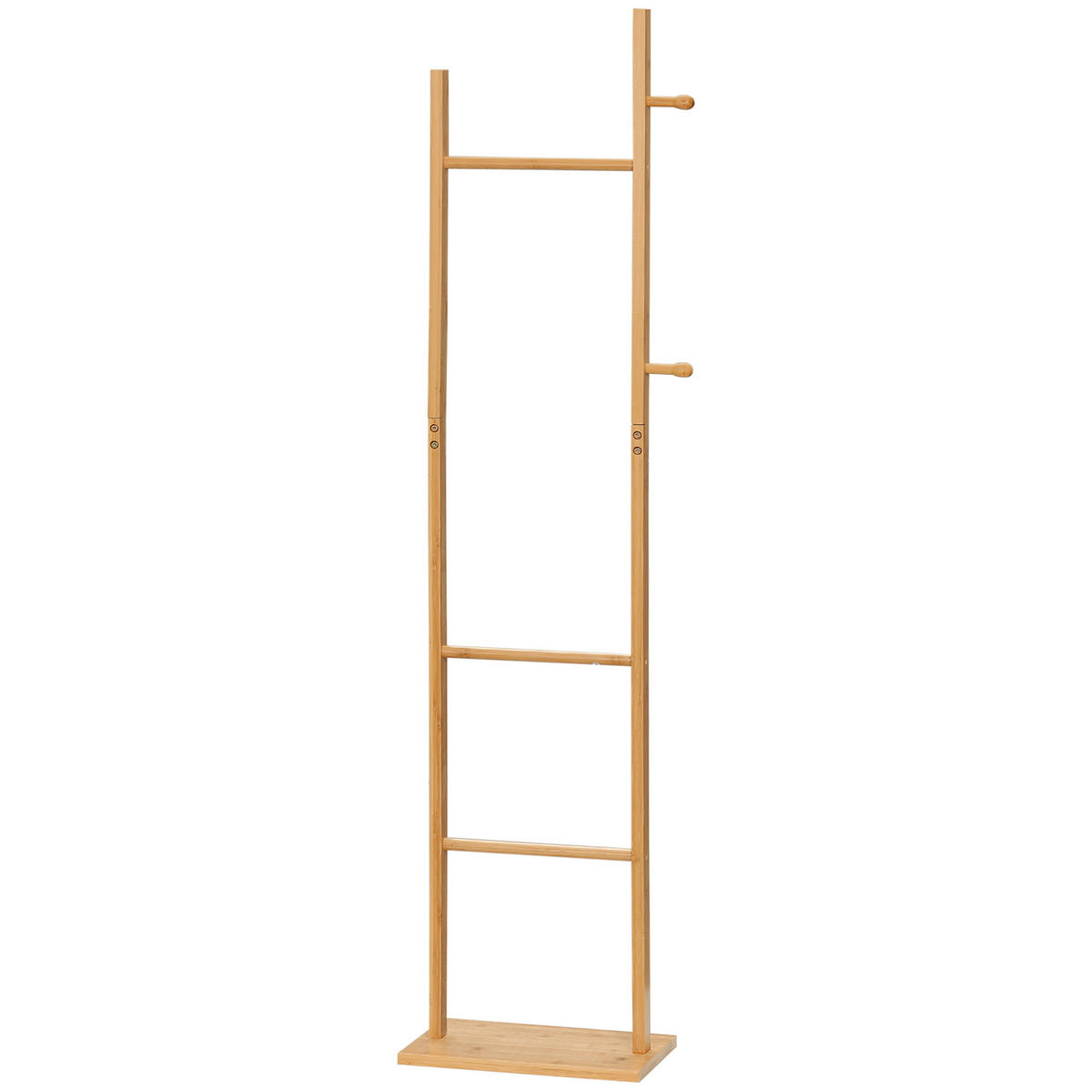 GARDEROBENSTÄNDER DE-17212 3 Kleiderstangen & 2 Haken Natur - Naturfarben, Naturmaterialien (24/168/36cm) - ComfortXL