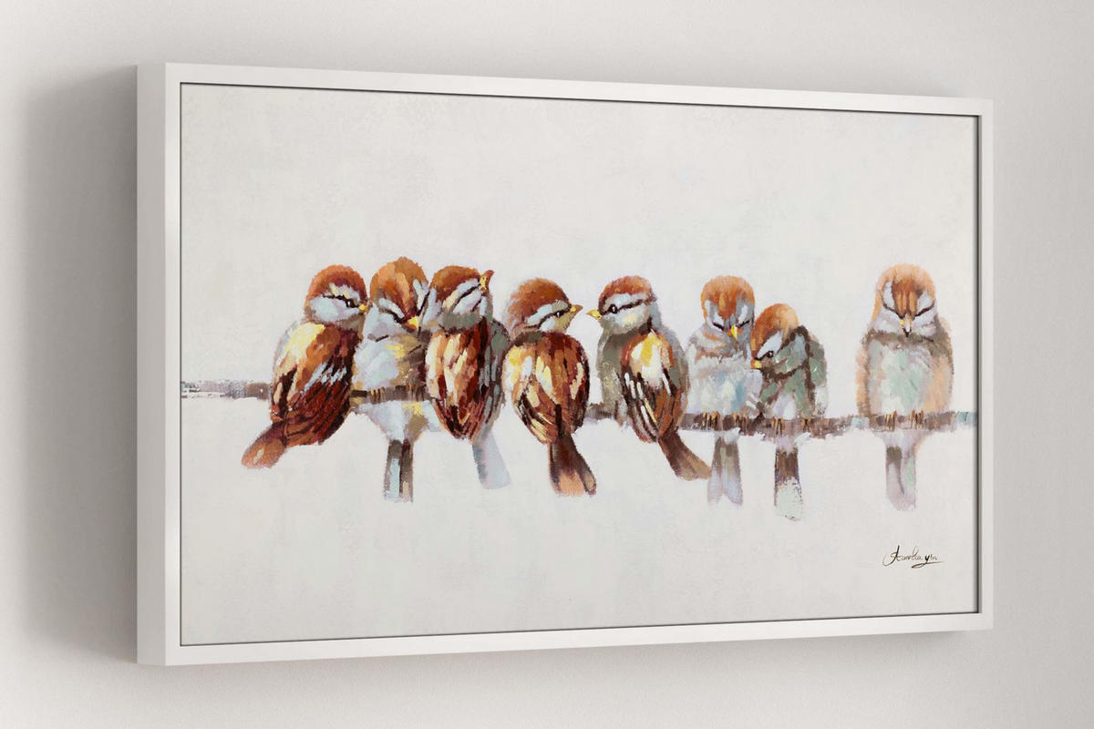 OLEJOMALBA 120/60 cm, Město a architektura - šedá/hnědá, dřevo/textil (120/60cm) - KUNSTLOFT