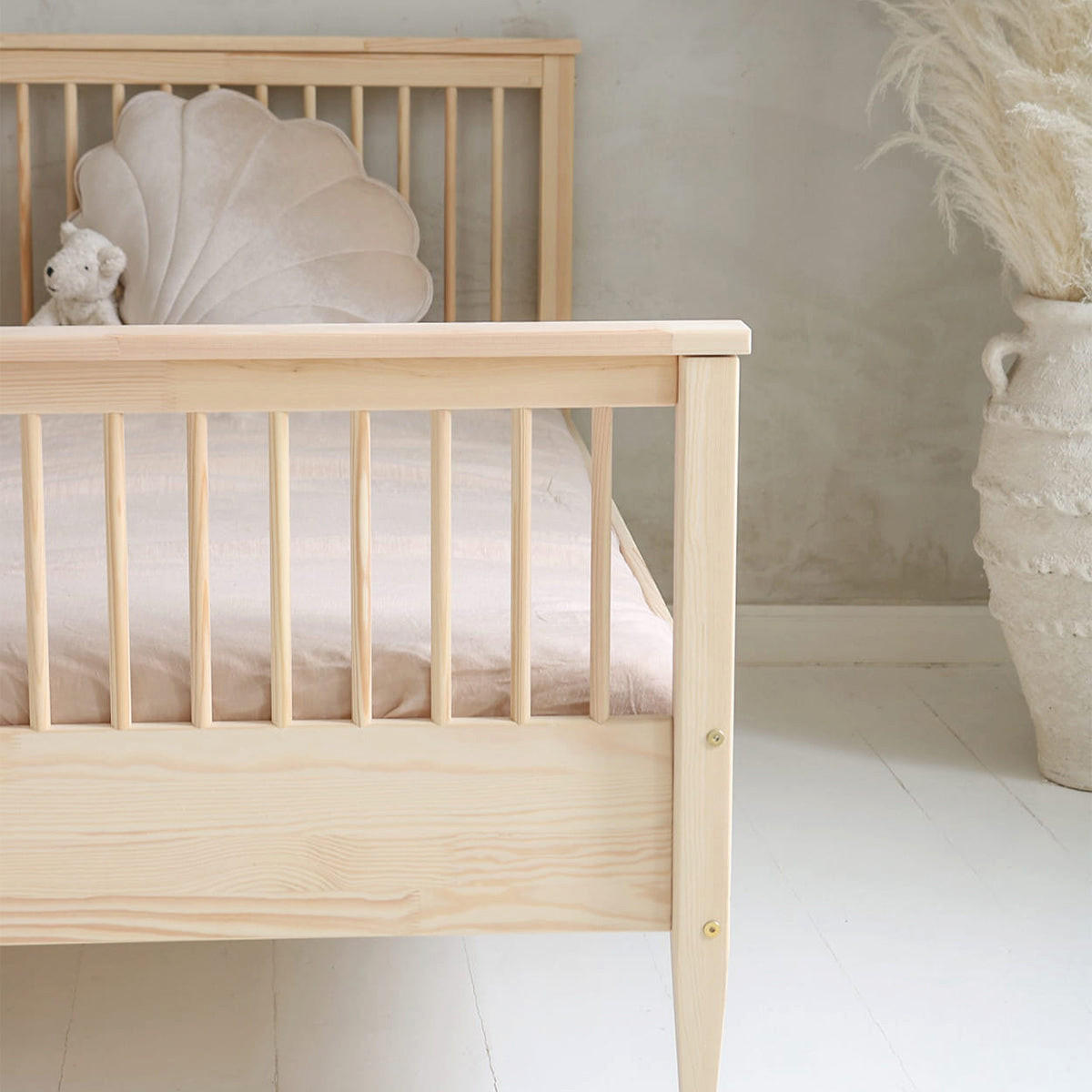 POSTEĽ 90/190 Daphné Prírodné drevo - hnedá, drevo (90/190cm) - Petits-meubles