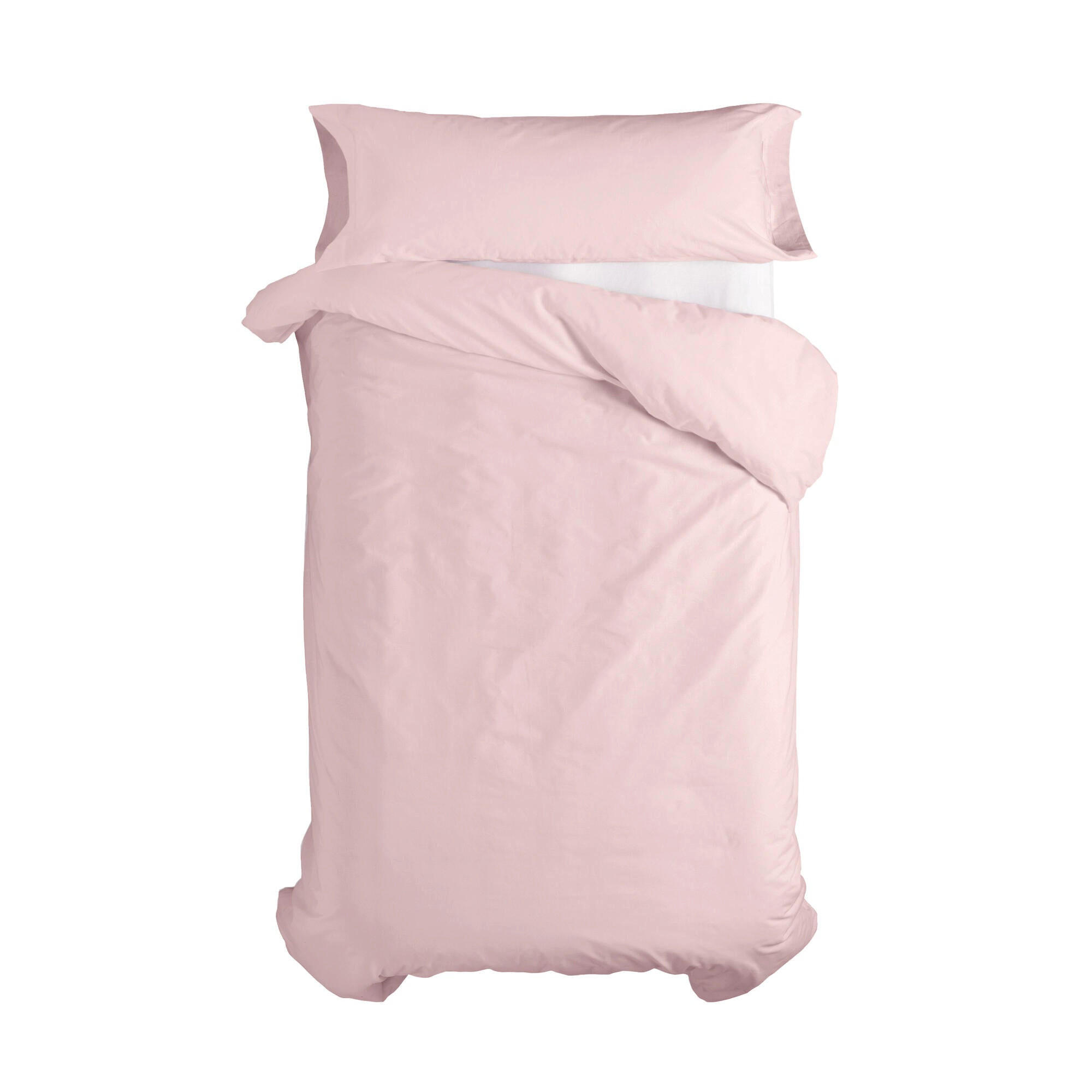 BETTBEZUG 2er-Set teiliges basic 135/140x200 cm (standardgrösse) hellrosa - Rosa, Textil (140/200cm) - Happy Friday