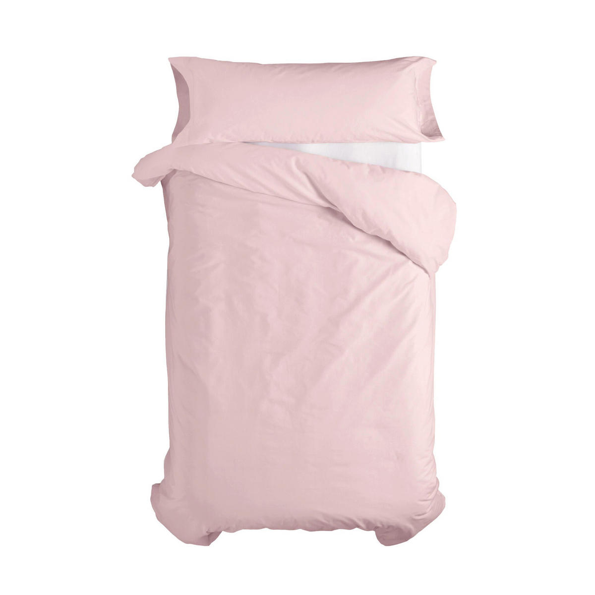 BETTBEZUG 2er-Set teiliges basic 135/140x200 cm (standardgrösse) hellrosa - Rosa, Textil (140/200cm) - Happy Friday