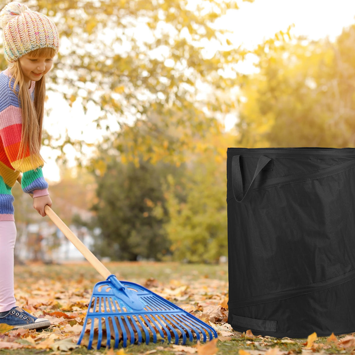 3XLAUBSACK - Schwarz, Kunststoff/Textil (46/47/46cm) - Relaxdays