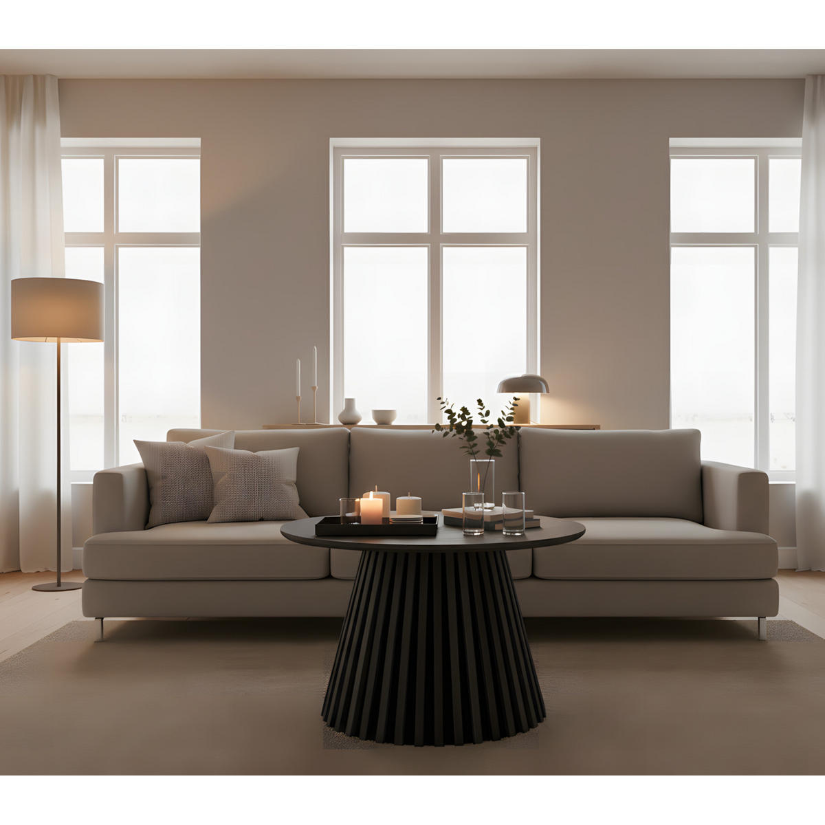 SOFFBORD Osaka 70 x 70 x 45 cm – svart - Svart, Träbaserade material (70/70/45cm) - ebuy24