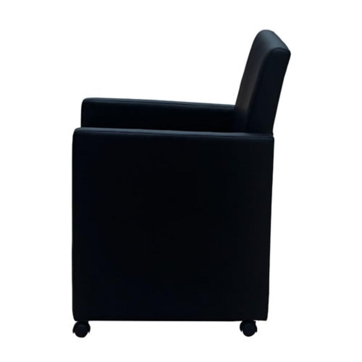 ESSZIMMERSTÜHLE 2 Stk. Schwarz Kunstleder 58.5*65*88cm - Schwarz, Leder (58.5/88/65cm) - ZMH