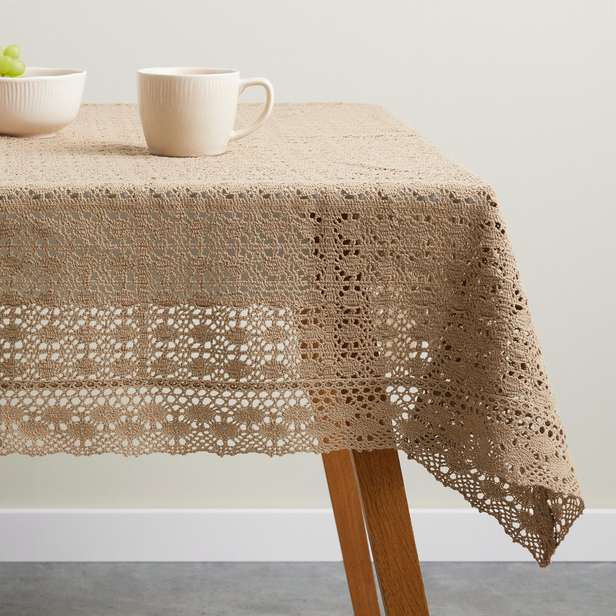 TISCHDECKE Folkelips - Braun, Textil (220/150/1cm) - home&you