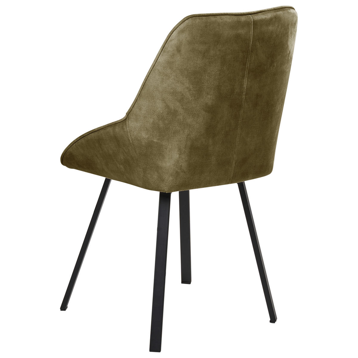 ESSZIMMERSTUHL 2er Set drehbar Samtstoff Grün Terlton - Schwarz/Grün, Textil/Metall (52/89/54cm) - Beliani