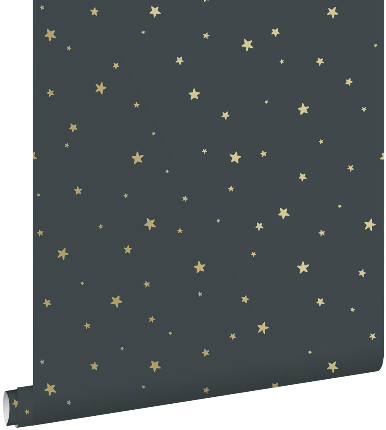TAPETE kleine Sterne 53 cm x 10.05 m - Goldfarben, Papier (53/0.1cm) - ESTAhome