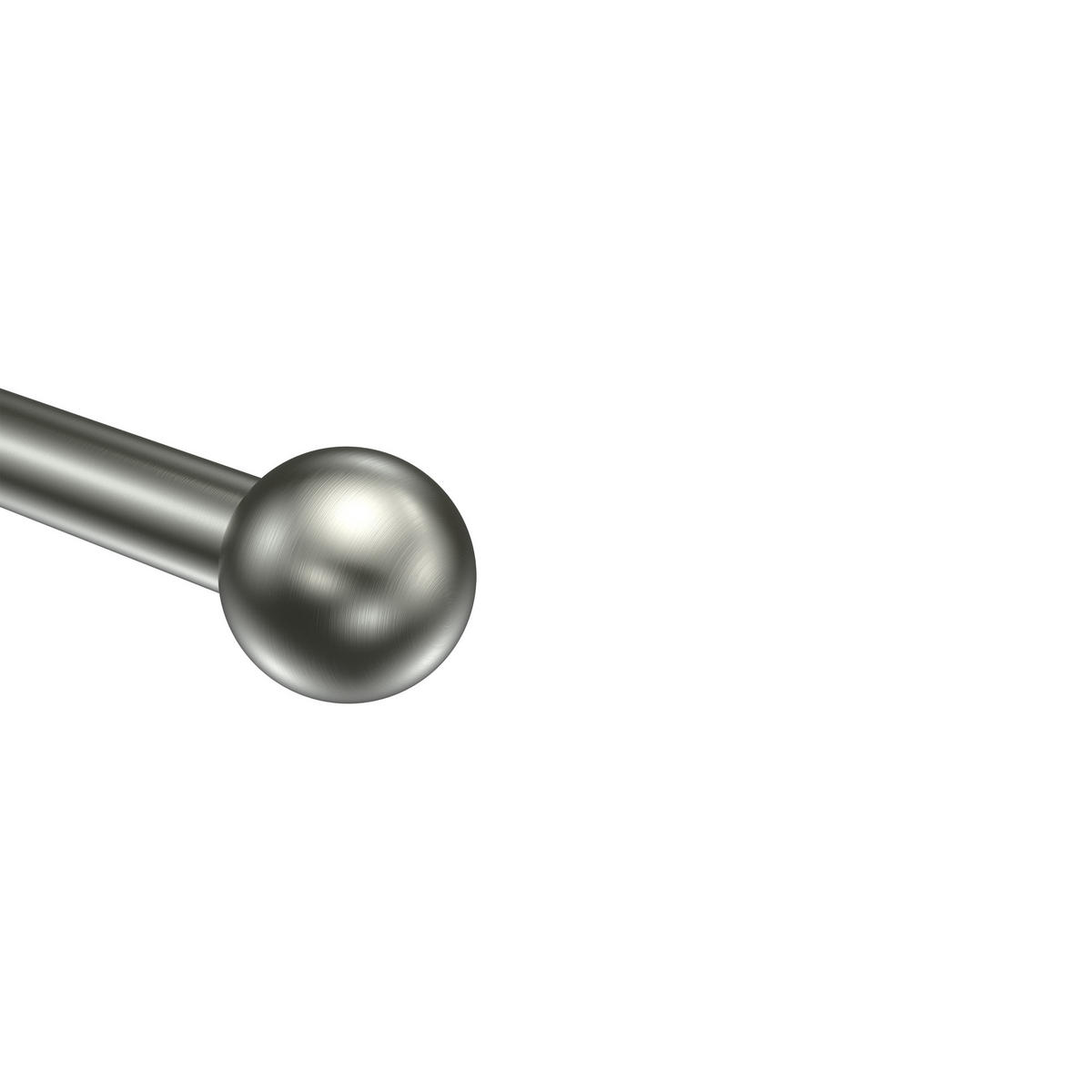 ENDSTÜCKE FÜR GARDINENSTANGEN 20 mm Ø, Luino Edelstahl-Optik, Packung 2 Stück - Edelstahlfarben, Metall (2.5/3/3cm) - INTERDECO