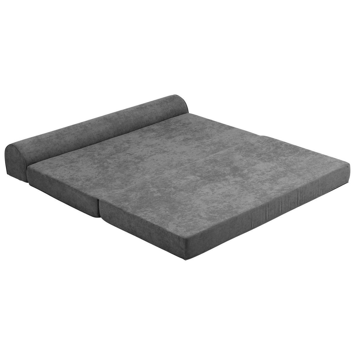 FALTSOFA Katusha Flachgewebe anthrazit - Anthrazit, Kunststoff (80/57/160cm) - 58aufmkessel