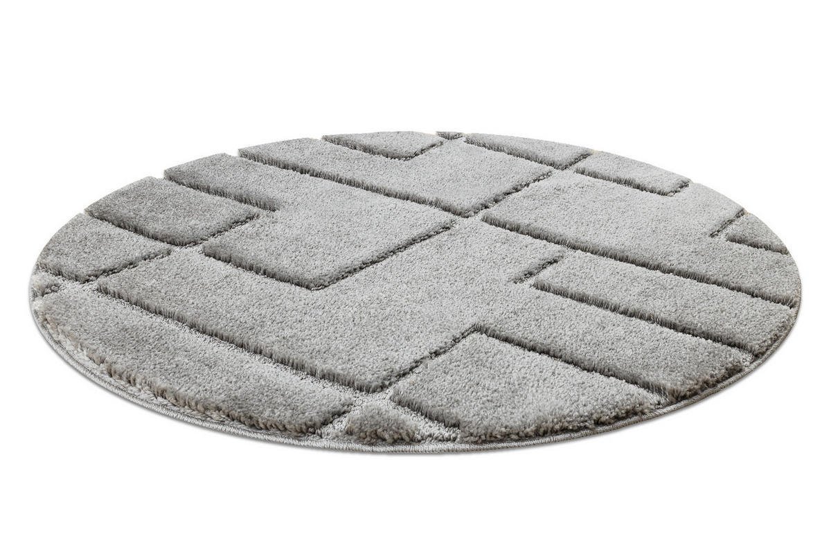 BADLÄUFER SUPREME Kreis 67 cm - Grau, Textil (67/67cm) - rugsX