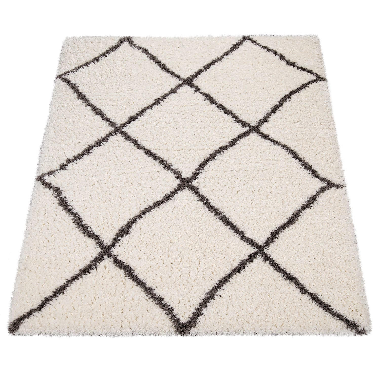Paco Home Hochflorteppich Creme 80x150 cm