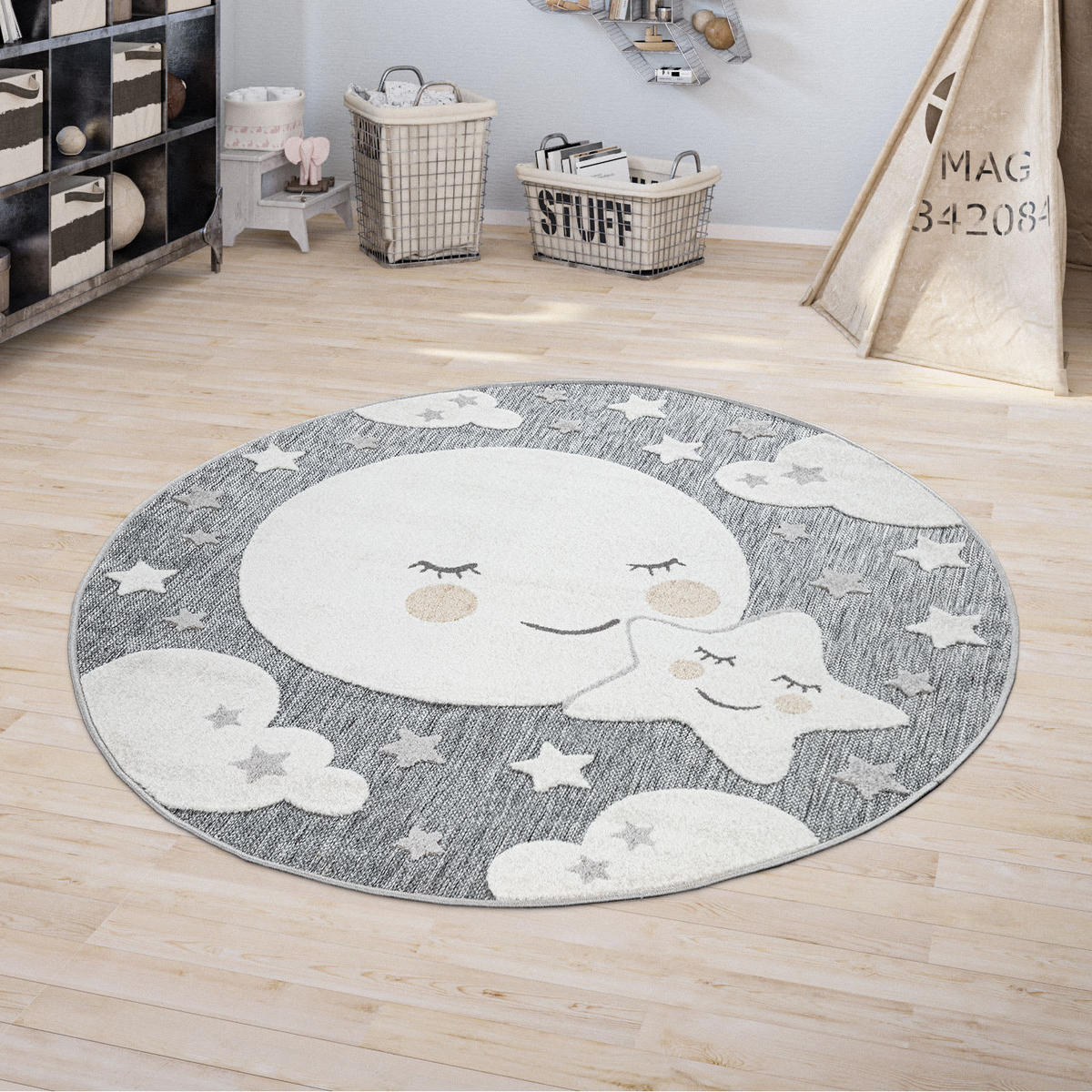TWEET 465 GRAU 120D - Grau, Kunststoff (120/120cm) - Paco Home