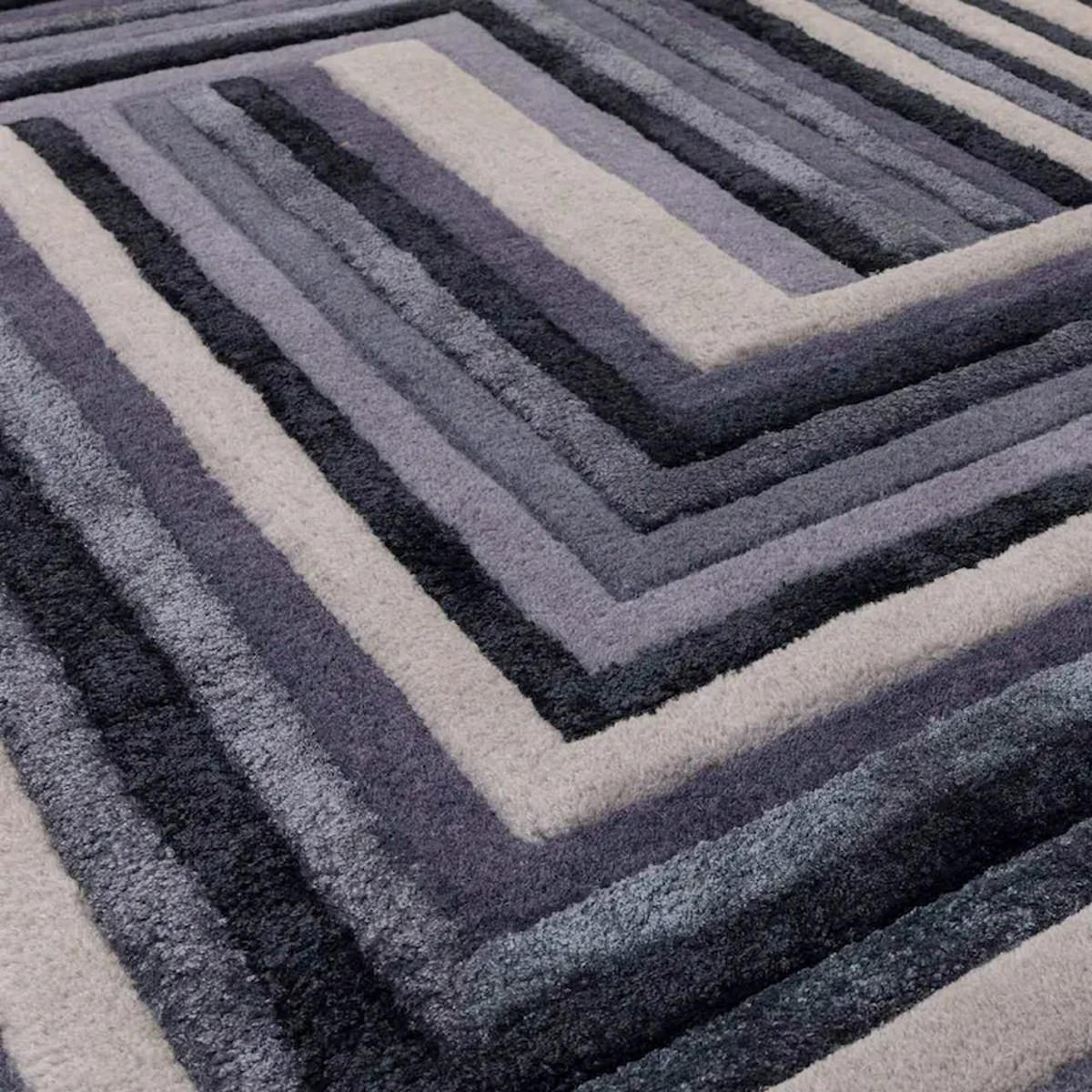 TEPPICH Moderner aus Wolle für Wohn- und Schlafzimmer NETO Blau 200 x 300 cm - Blau, Naturmaterialien (200/300cm) - Novatrend