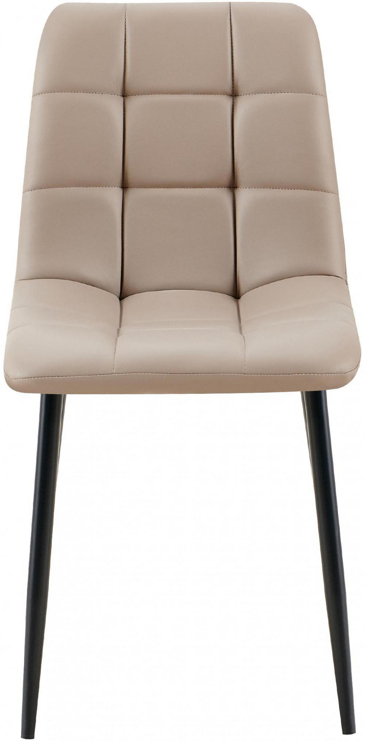 STUHL Lederlook Taupe - Taupe/Schwarz, Textil/Metall (45/84/55cm) - CLP