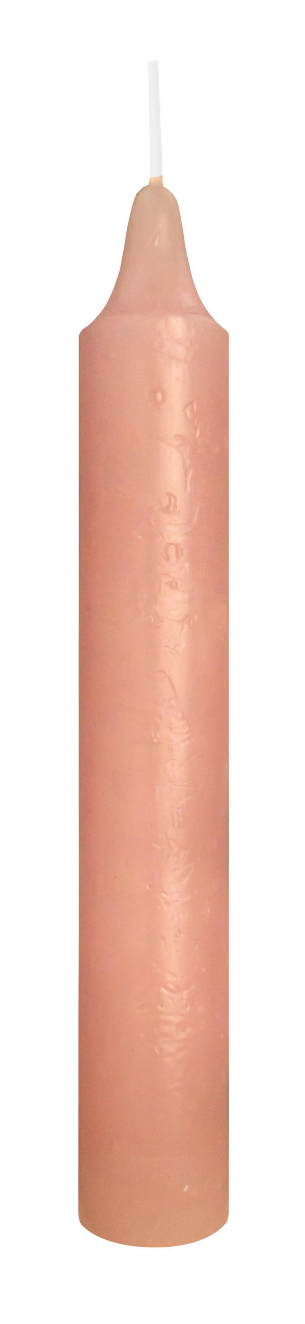 MARBLE Leuchterkerzen durchgefärbt Rosenholz 150 x 22 mm, 20er Set - Rosa, Paraffin (2.2/15/15cm) - Wiedemann Kerzen