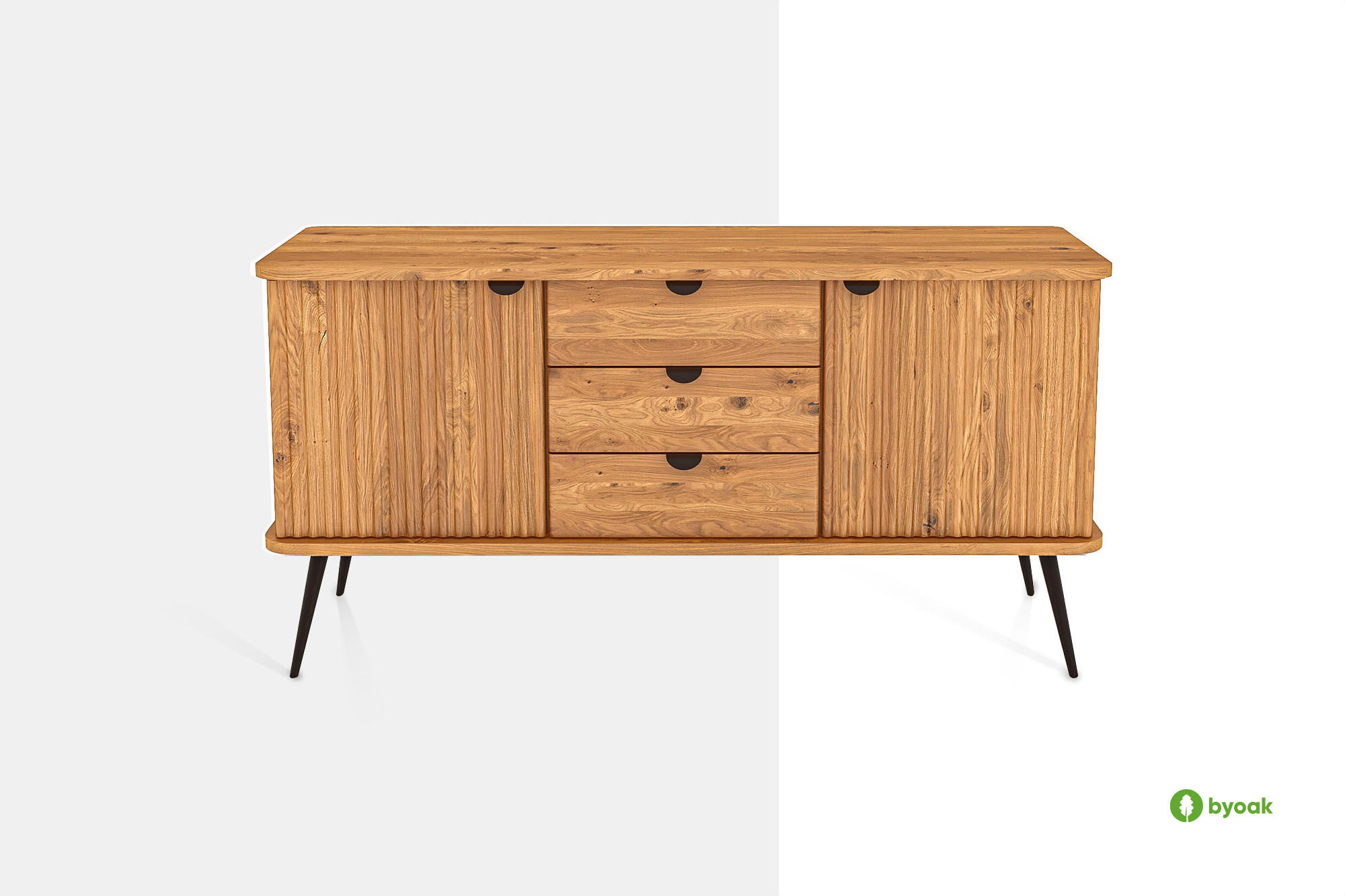 KOMMODE LINA - Kernbuche, Holz (144/72/46cm) - byoak