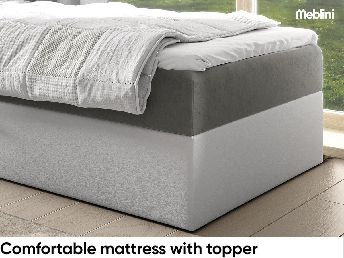 KINDERBETT GARETH 1 - Weiß/Grau, Holzwerkstoff (82/212cm) - Meblini