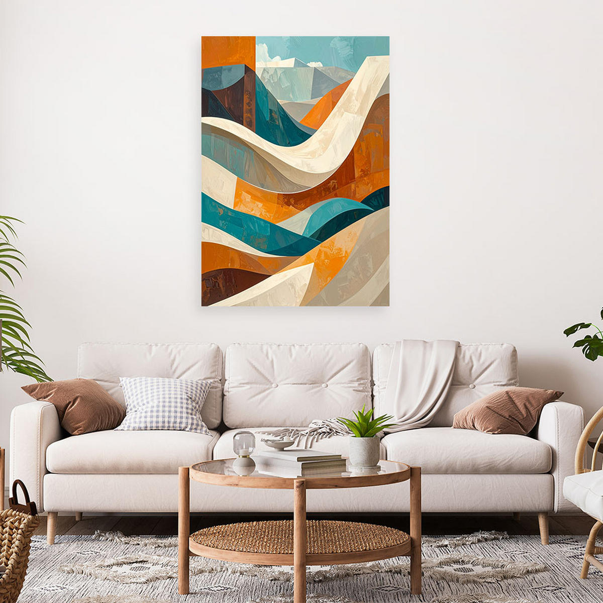 LEINWANDBILD 3D und geometrisch 70x100cm - Multicolor, Textil (70/100cm) - Feeby