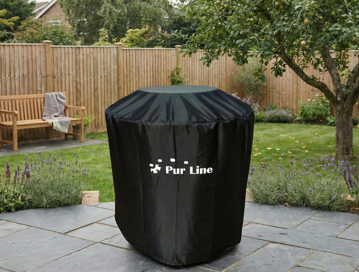 HOLZKOHLEGRILL Feuerschale Schwarz inkl. Schutzhülle - Schwarz, Metall (98/100/98cm) - Purline
