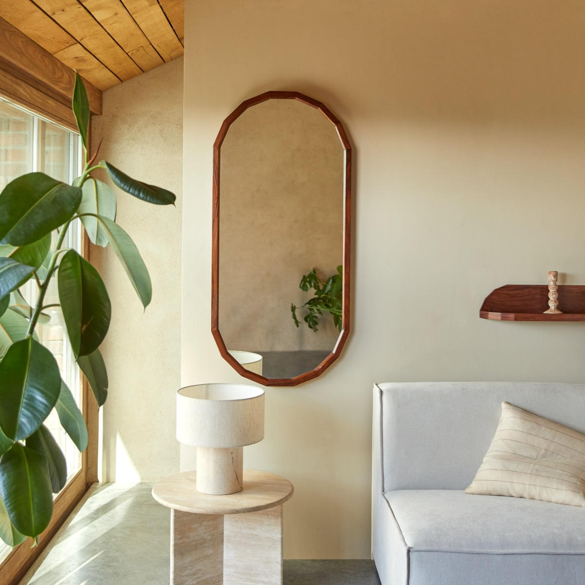 SPIEGEL Jade Braun aus Palisander - Braun, Holz (56/120/3cm) - Tikamoon