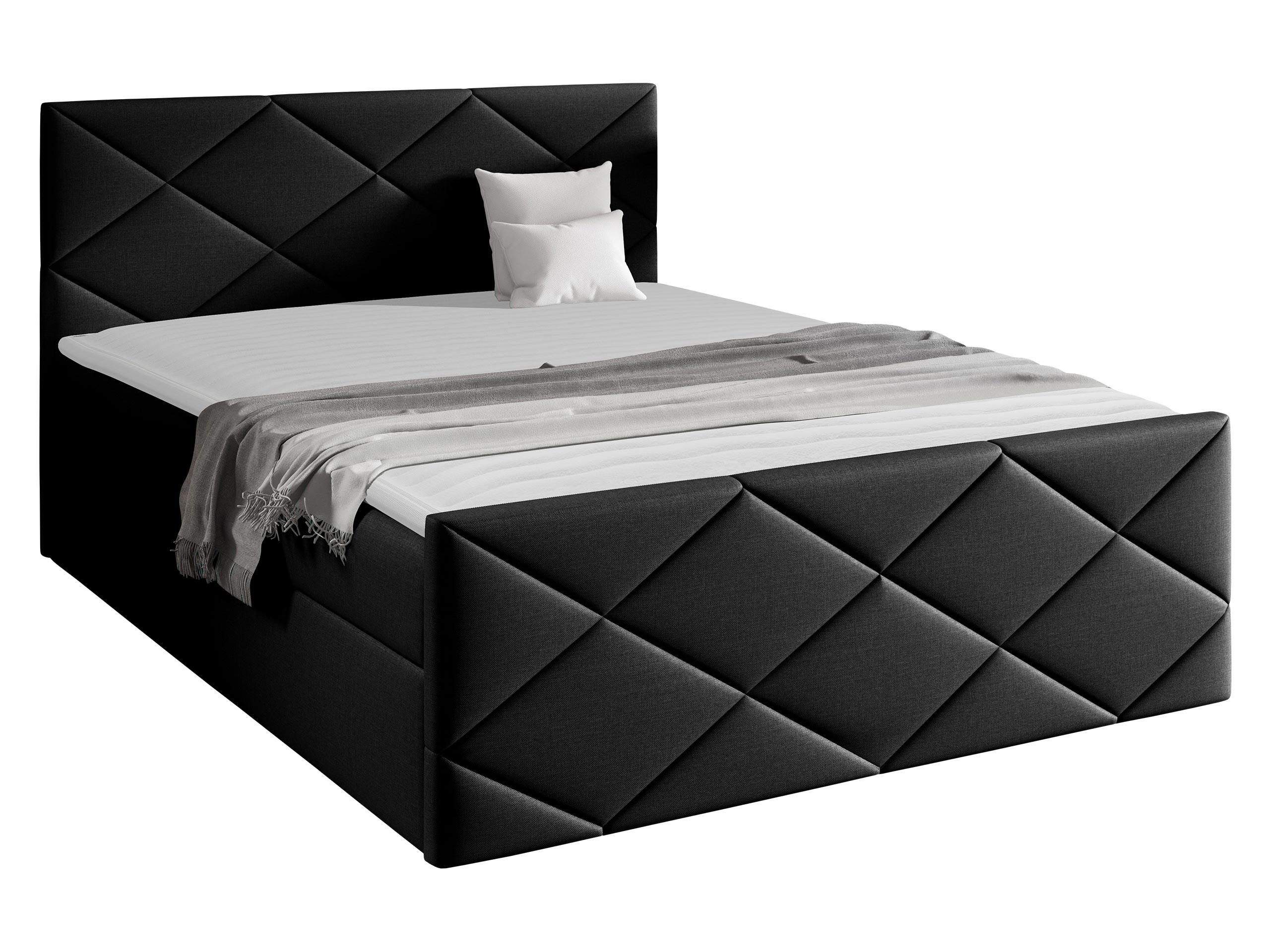 BOXBETT Herkules - Schwarz Hochglanz, Holz (140/200cm) - MIRJAN24