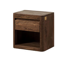 NACHTTISCH Sheesham 50x35x50 rot-braun gebeizt TORONTO #164 - Dunkelbraun, Holz (50/50/35cm) - Massivmoebel24