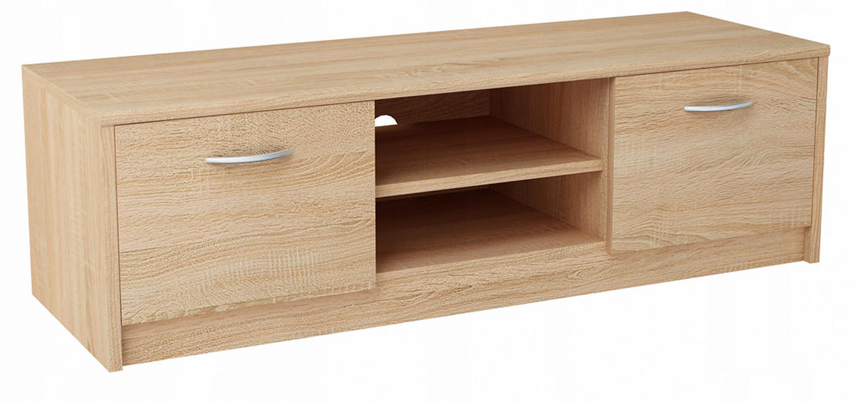 FERNSEHKOMMODE 2DC Sonoma Eiche 120/41/36 cm - Sonoma Eiche, Holzwerkstoff (120/36/41cm) - Matkam Möbel