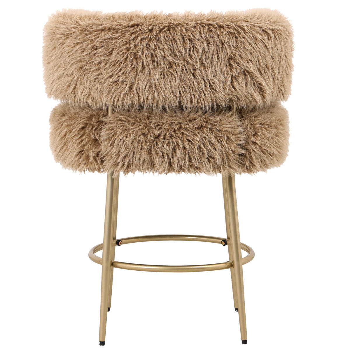 BARHOCKER Hair Braun 67/64/94cm - Braun, Textil (64/94/67cm) - PTMD Collection