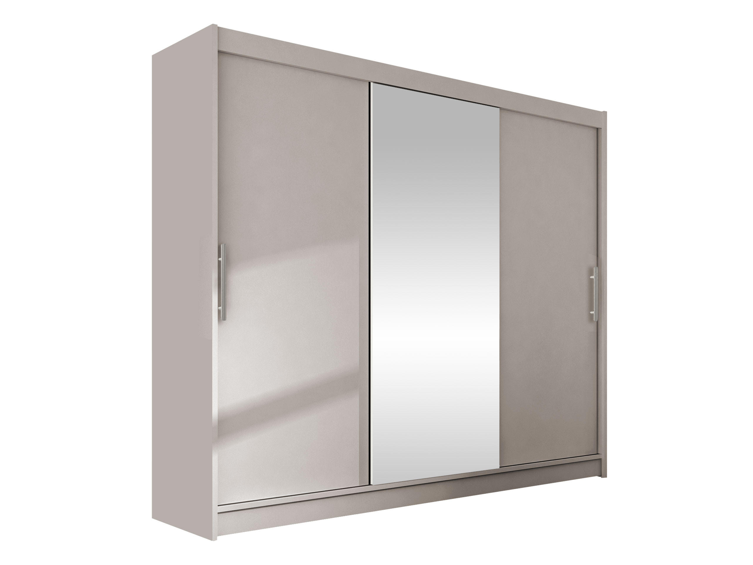 KLEIDERSCHRANK Aston I - Kaschmir/Silberfarben, Holzwerkstoff/Kunststoff (250/215/58cm) - MIRJAN24